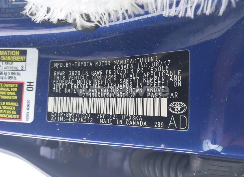 Photo 9 of 2017 Toyota Corolla SE (VIN 2T1BURHE5HC960157)