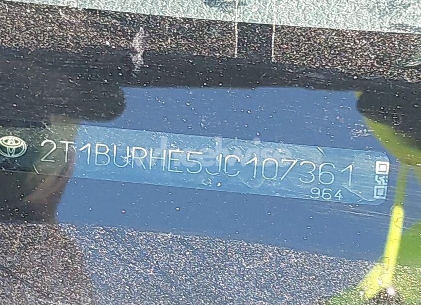 Photo 9 of 2018 Toyota Corolla LE (VIN 2T1BURHE5JC107361)