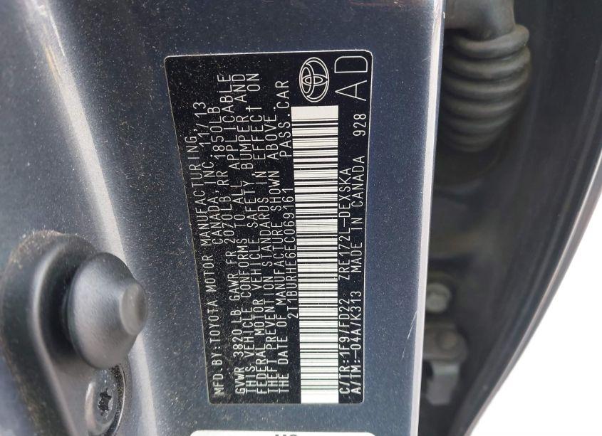 Photo 9 of 2014 Toyota Corolla S PLUS (VIN 2T1BURHE6EC069161)