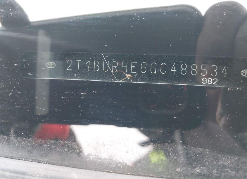 Photo 9 of 2016 Toyota Corolla LE (VIN 2T1BURHE6GC488534)