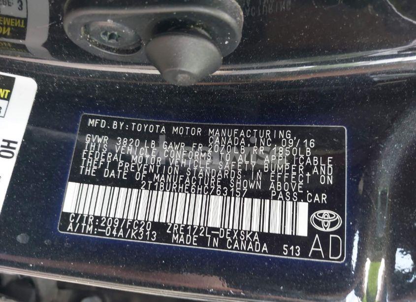 Photo 9 of 2017 Toyota Corolla SE (VIN 2T1BURHE6HC763157)