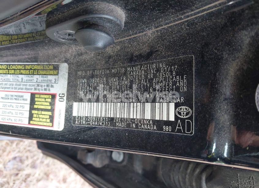 Photo 9 of 2017 Toyota Corolla LE (VIN 2T1BURHE6HC843736)