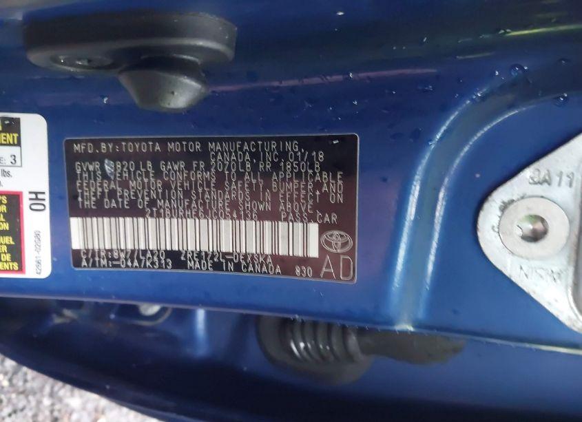 Photo 9 of 2018 Toyota Corolla XSE (VIN 2T1BURHE6JC054136)