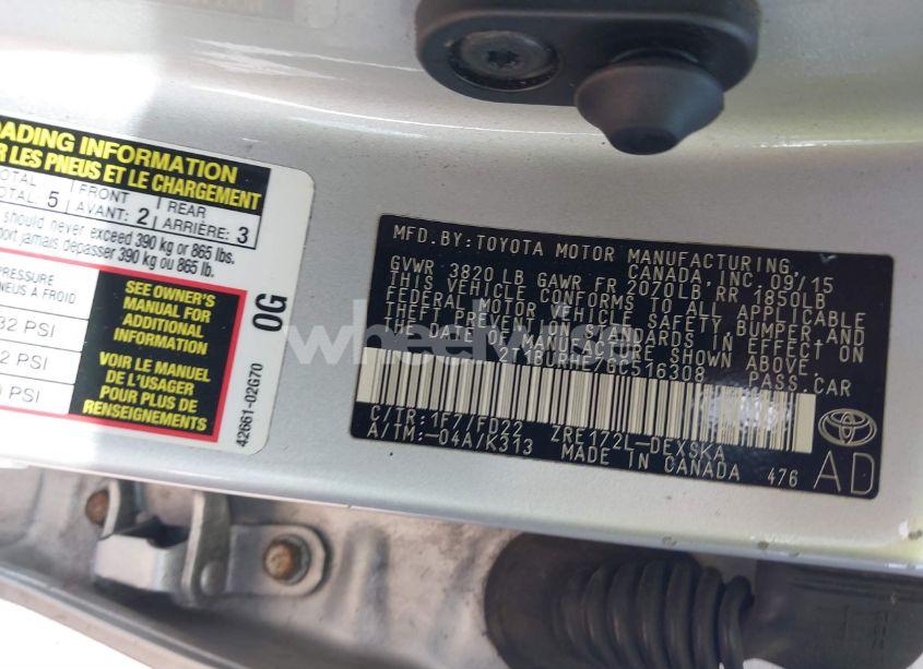 Photo 9 of 2016 Toyota Corolla S (VIN 2T1BURHE7GC516308)