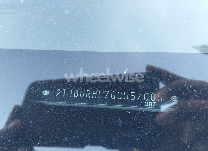 Photo 9 of 2016 Toyota Corolla L (VIN 2T1BURHE7GC557005)