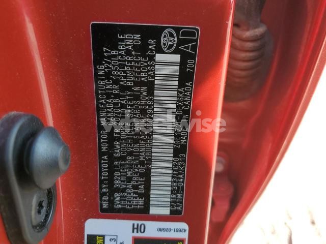 2018 TOYOTA COROLLA L (VIN 2T1BURHE7JC029083) main photo