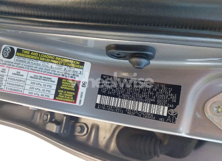 Photo 9 of 2014 Toyota Corolla LE PLUS (VIN 2T1BURHE8EC027526)