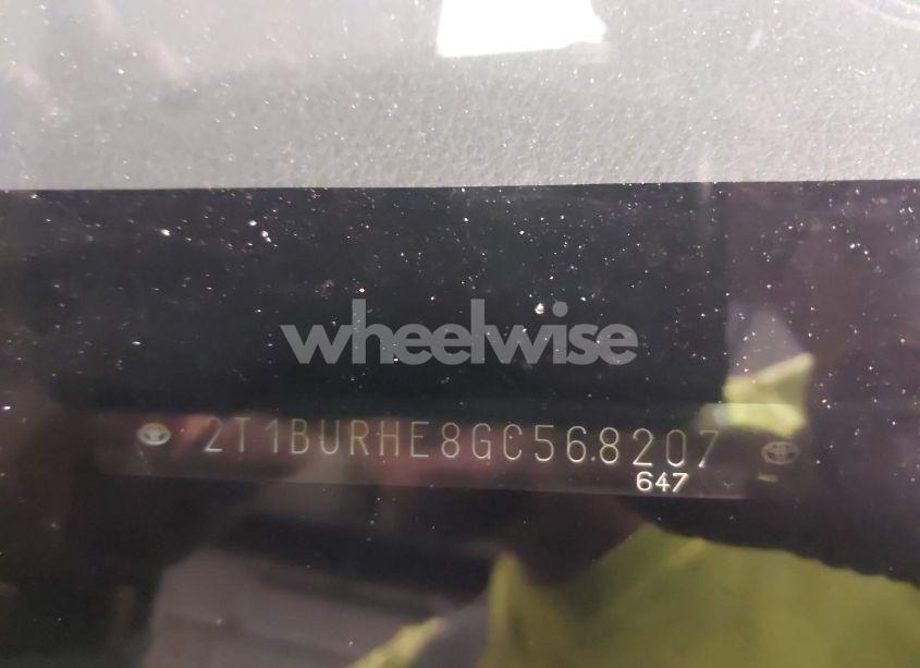 Photo 9 of 2016 Toyota Corolla S PLUS (VIN 2T1BURHE8GC568207)