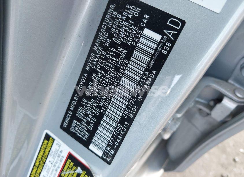 Photo 9 of 2017 Toyota Corolla SE (VIN 2T1BURHE8HC785578)