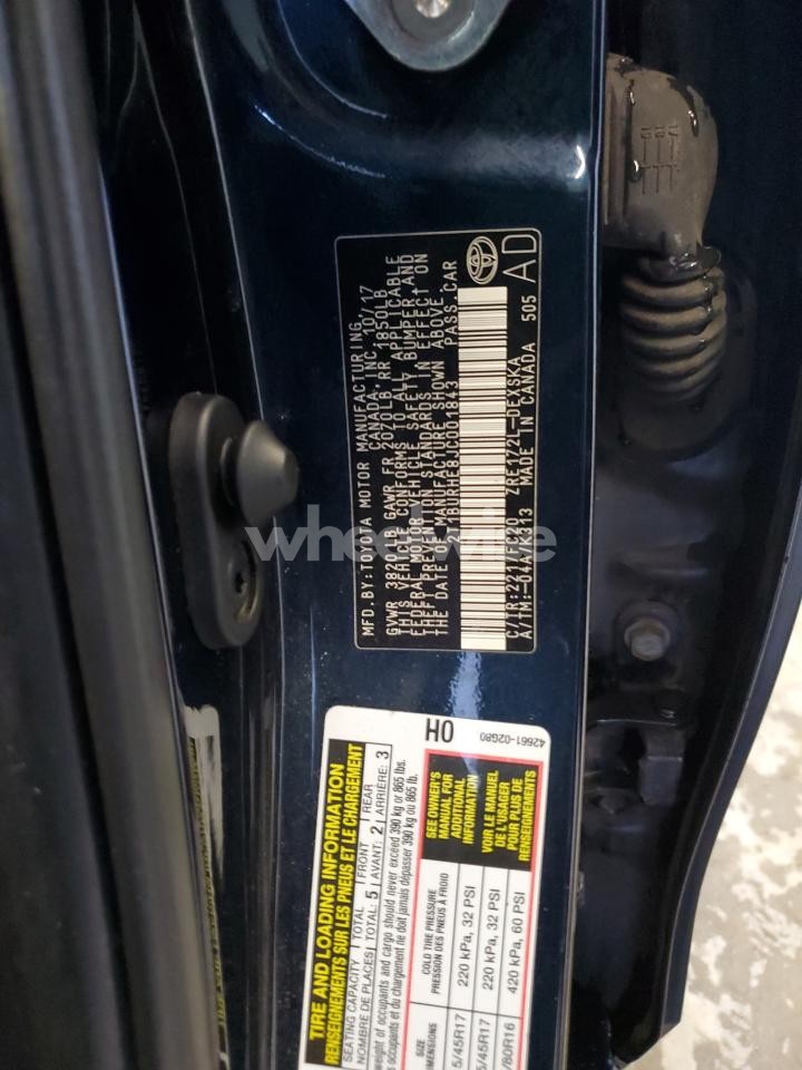 Photo 12 of 2018 TOYOTA COROLLA L (VIN 2T1BURHE8JC001843)