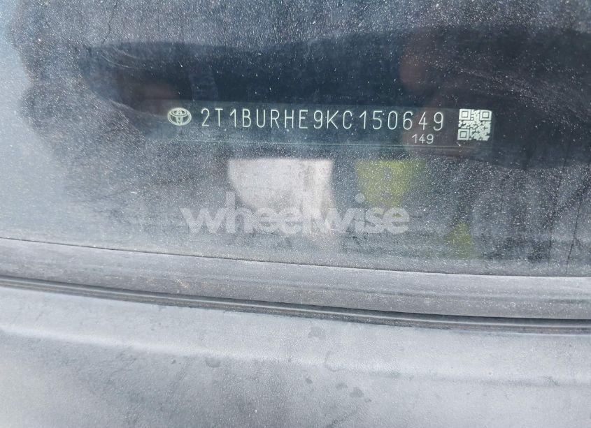 Photo 9 of 2019 Toyota Corolla LE (VIN 2T1BURHE9KC150649)