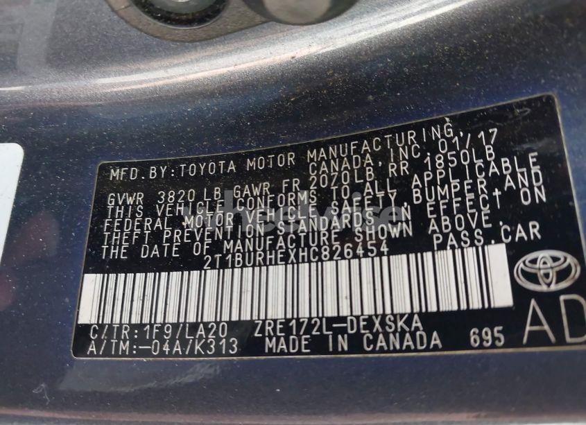 Photo 9 of 2017 Toyota Corolla XSE (VIN 2T1BURHEXHC826454)