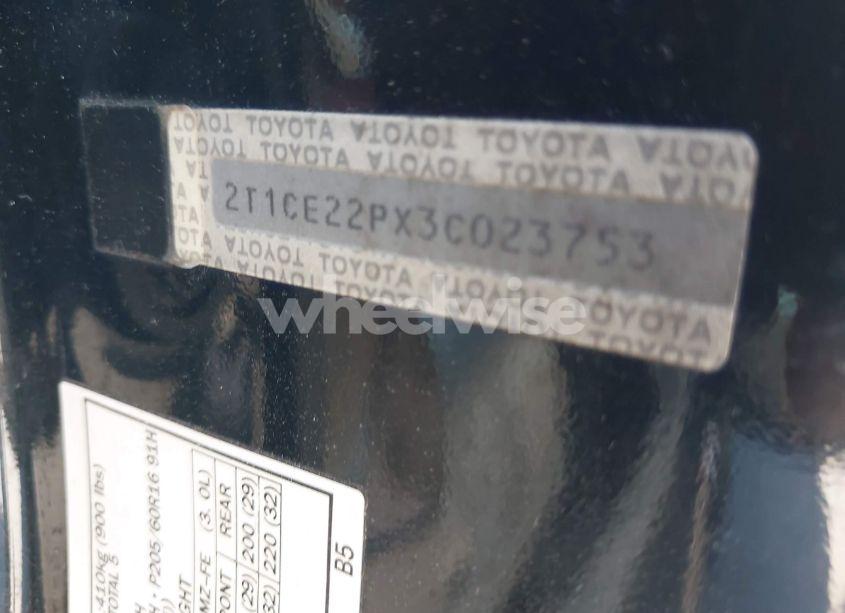 Photo 9 of 2003 Toyota Camry SOLARA SE (VIN 2T1CE22PX3C023753)