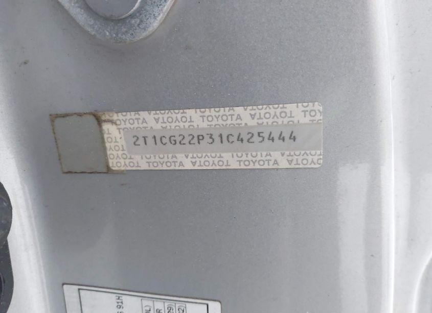 Photo 9 of 2001 Toyota Camry SOLARA SE (VIN 2T1CG22P31C425444)