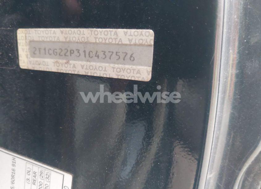 Photo 9 of 2001 Toyota Camry SOLARA SE (VIN 2T1CG22P31C437576)