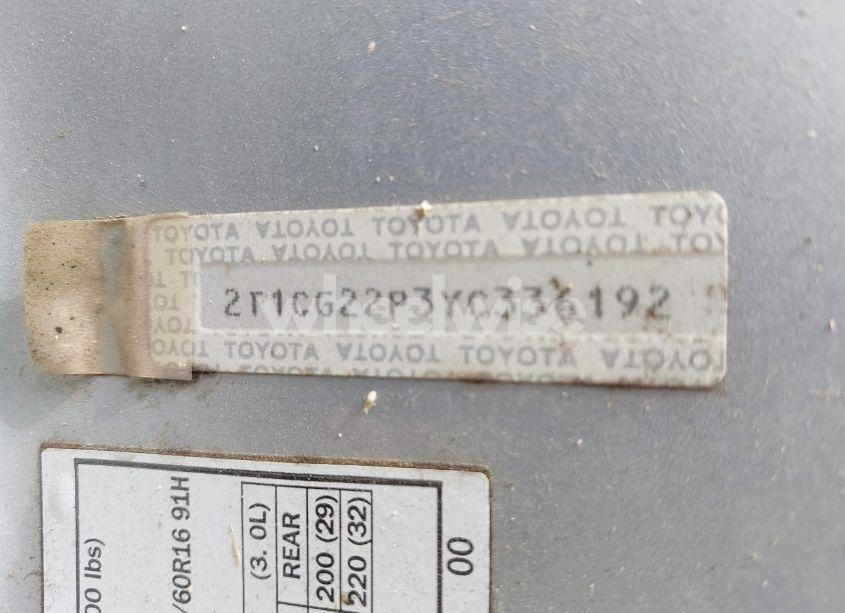 Photo 9 of 2000 Toyota Camry SOLARA SE (VIN 2T1CG22P3YC336192)