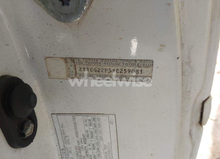 Photo 9 of 1999 Toyota Camry SOLARA SE (VIN 2T1CG22P5XC259081)