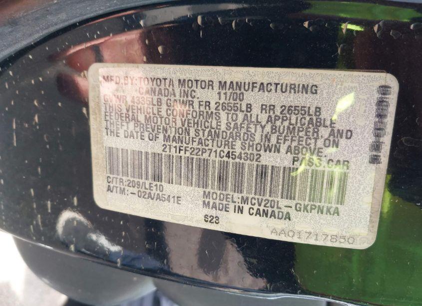 Photo 9 of 2001 Toyota Camry SOLARA SLE V6 (VIN 2T1FF22P71C454302)