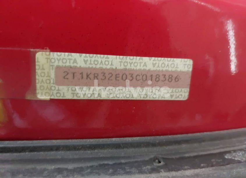 Photo 9 of 2003 Toyota Corolla MATRIX XR (VIN 2T1KR32E03C018386)