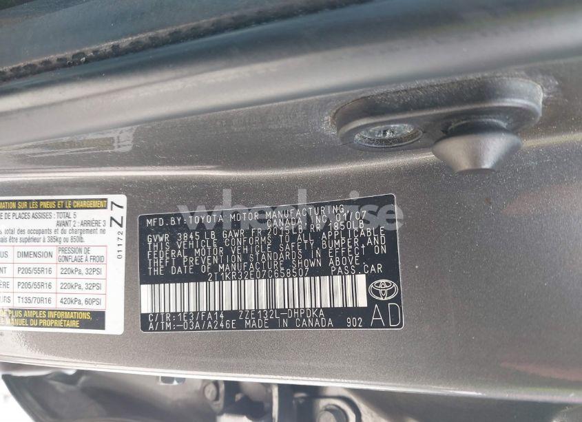 Photo 9 of 2007 Toyota Matrix (VIN 2T1KR32E07C658507)