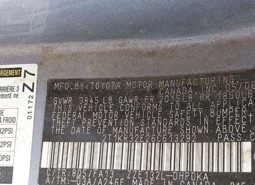 Photo 9 of 2006 Toyota Matrix (VIN 2T1KR32E26C613292)