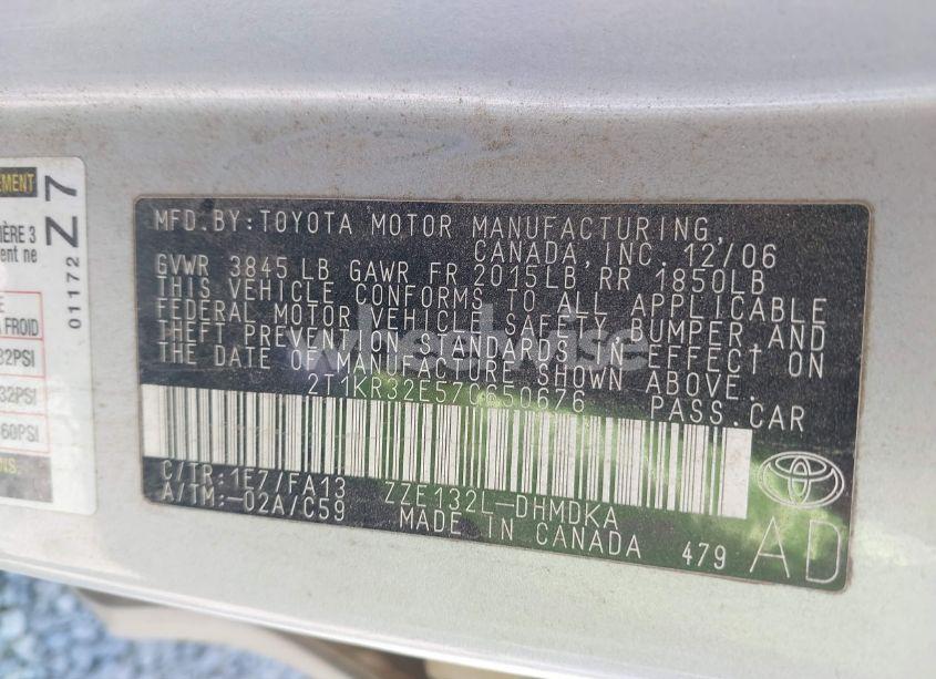 Photo 9 of 2007 Toyota Matrix (VIN 2T1KR32E57C650676)