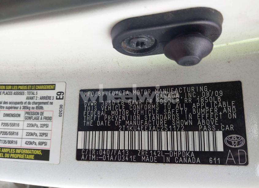 Photo 9 of 2010 Toyota Matrix (VIN 2T1KU4EEXAC251172)