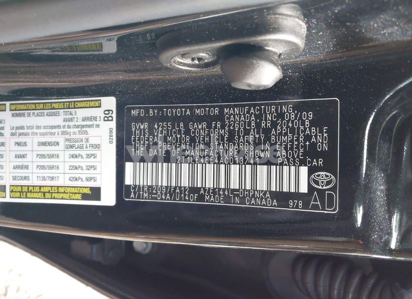 Photo 9 of 2010 Toyota Matrix S (VIN 2T1LE4EE4AC013741)