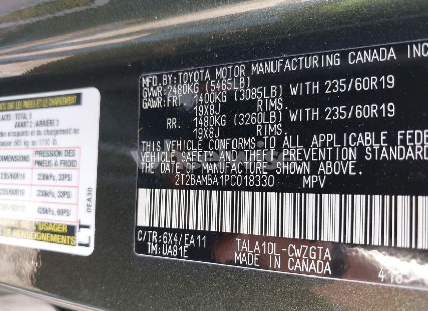 Photo 9 of 2023 Lexus Rx 350 PREMIUM (VIN 2T2BAMBA1PC018330)