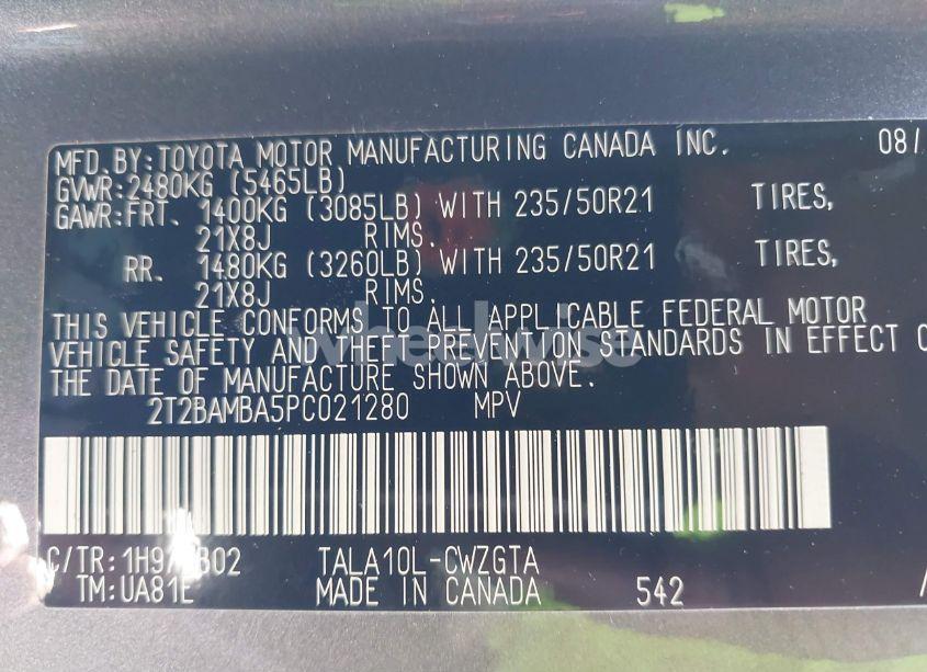 Photo 9 of 2023 Lexus Rx 350 PREMIUM PLUS (VIN 2T2BAMBA5PC021280)