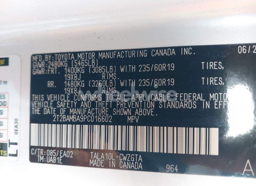 Photo 9 of 2023 Lexus Rx 350 PREMIUM (VIN 2T2BAMBA9PC016602)