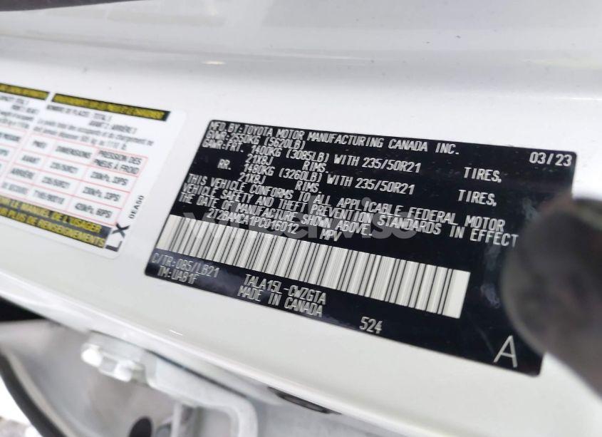 Photo 9 of 2023 Lexus Rx 350 PREMIUM PLUS (VIN 2T2BAMCA1PC016012)