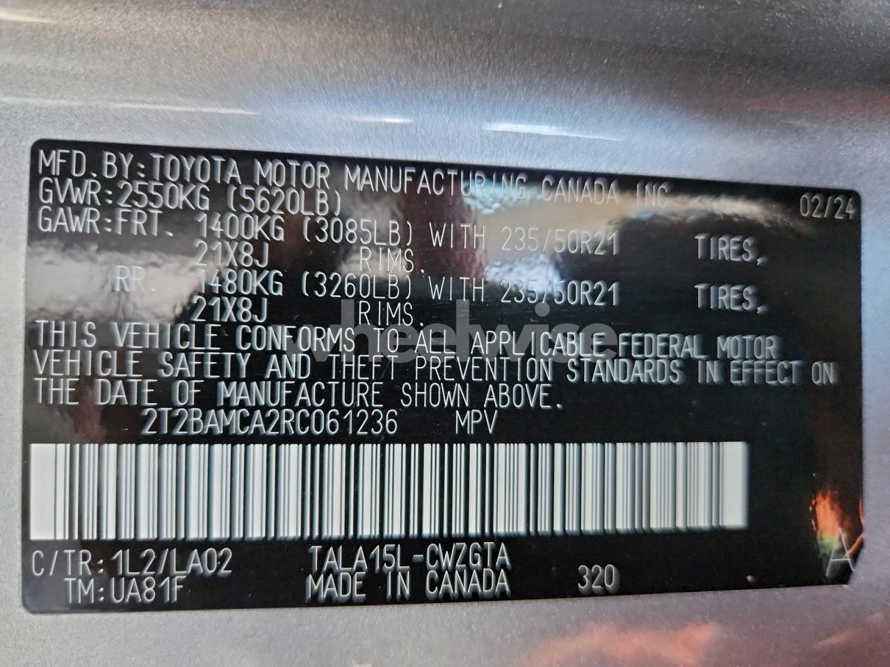 Photo 14 of 2024 LEXUS RX 350 BASE (VIN 2T2BAMCA2RC061236)