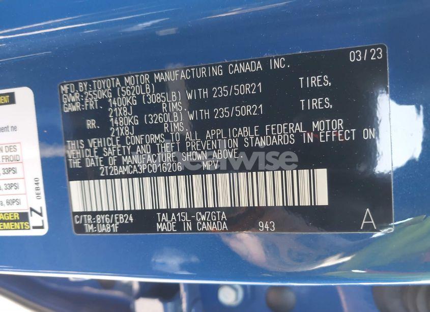 Photo 9 of 2023 Lexus Rx 350 F SPORT HANDLING (VIN 2T2BAMCA3PC016206)