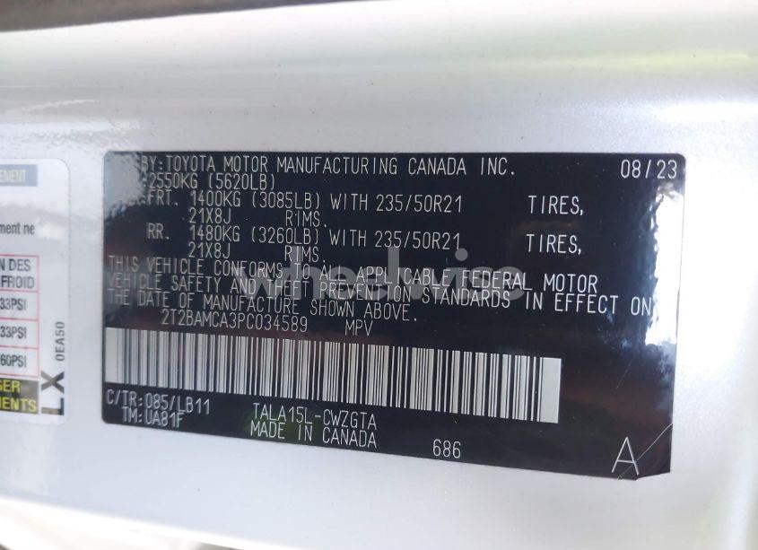 Photo 9 of 2023 Lexus Rx 350 PREMIUM PLUS (VIN 2T2BAMCA3PC034589)