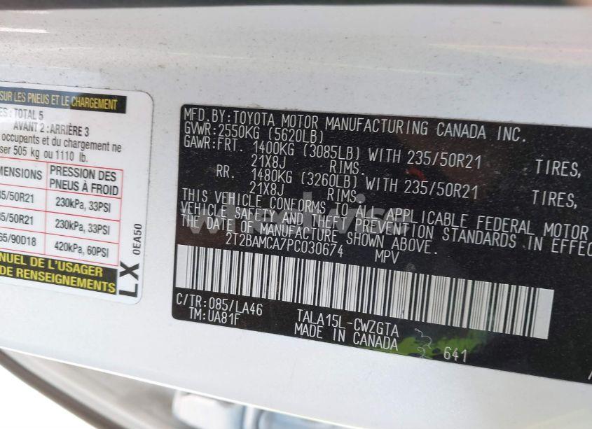 Photo 9 of 2023 Lexus Rx 350 LUXURY (VIN 2T2BAMCA7PC030674)