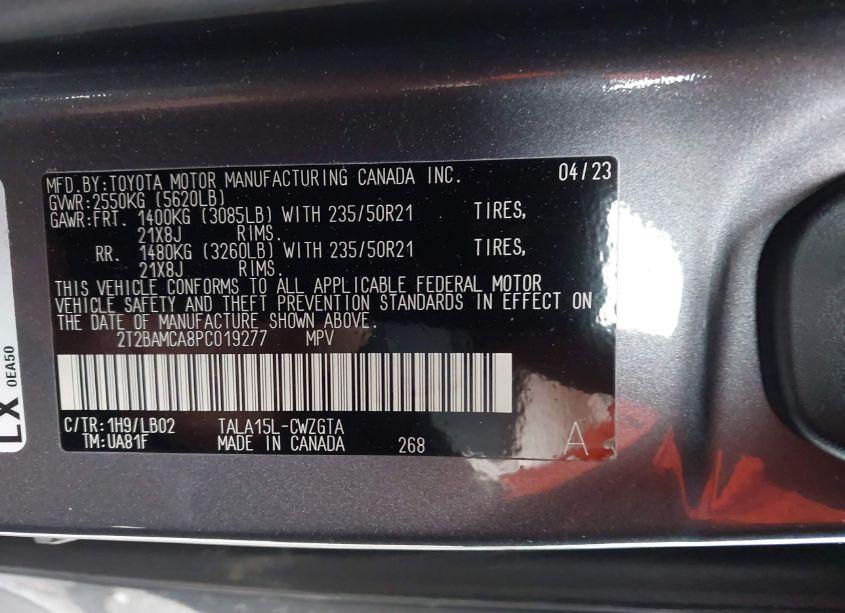 Photo 9 of 2023 Lexus Rx 350 PREMIUM PLUS (VIN 2T2BAMCA8PC019277)