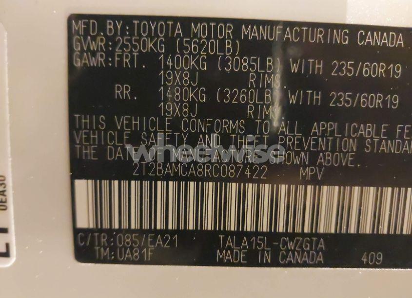 Photo 9 of 2024 Lexus Rx 350 PREMIUM (VIN 2T2BAMCA8RC087422)