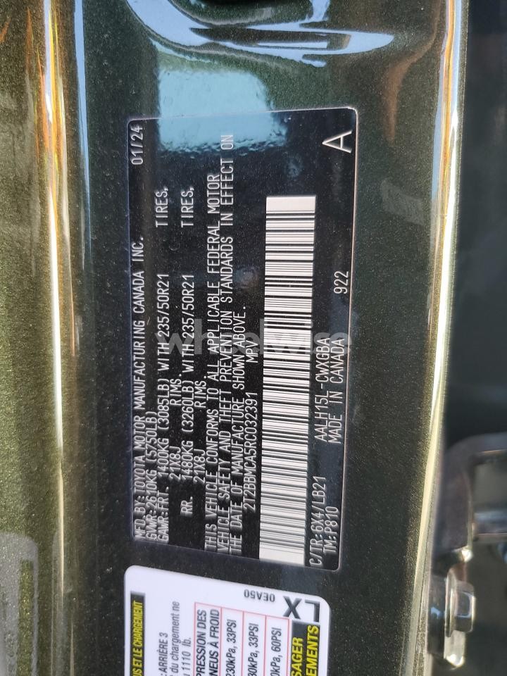 Photo 12 of 2024 LEXUS RX 350H BASE (VIN 2T2BBMCA5RC032391)