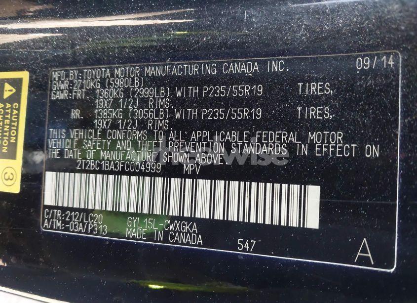 Photo 9 of 2015 Lexus Rx 450H (VIN 2T2BC1BA3FC004999)