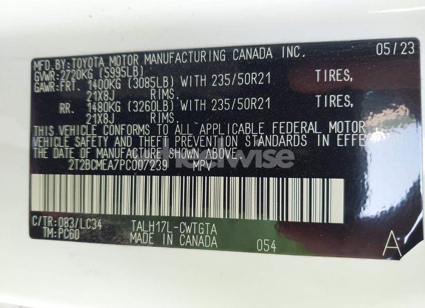 Photo 9 of 2023 Lexus Rx 500H F SPORT PERFORMANCE (VIN 2T2BCMEA7PC007239)