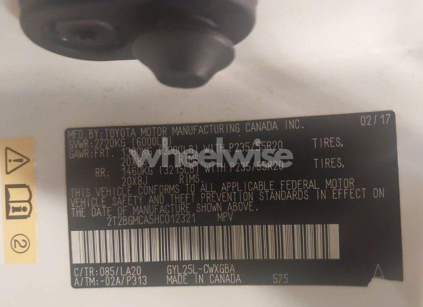 Photo 9 of 2017 Lexus Rx 450H (VIN 2T2BGMCA5HC012321)