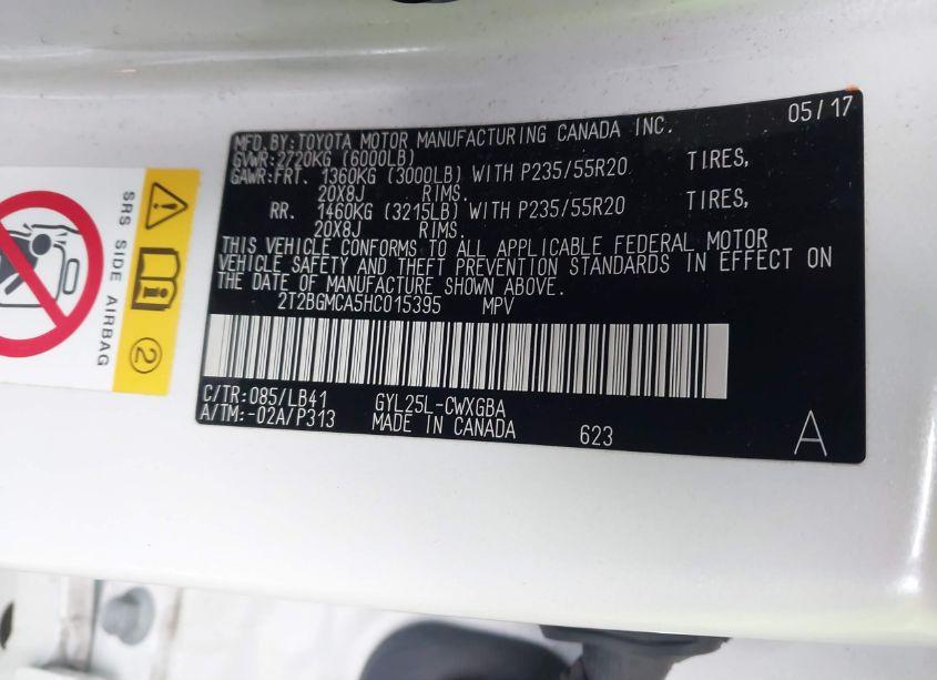 Photo 9 of 2017 Lexus Rx 450H (VIN 2T2BGMCA5HC015395)