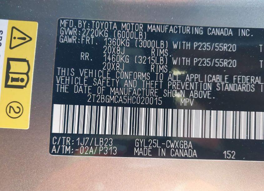 Photo 9 of 2017 Lexus Rx 450H (VIN 2T2BGMCA5HC020015)