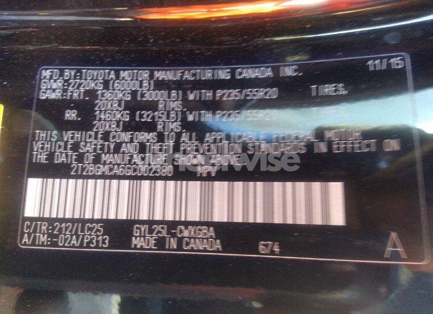 Photo 9 of 2016 Lexus Rx 450H F SPORT (VIN 2T2BGMCA6GC002380)