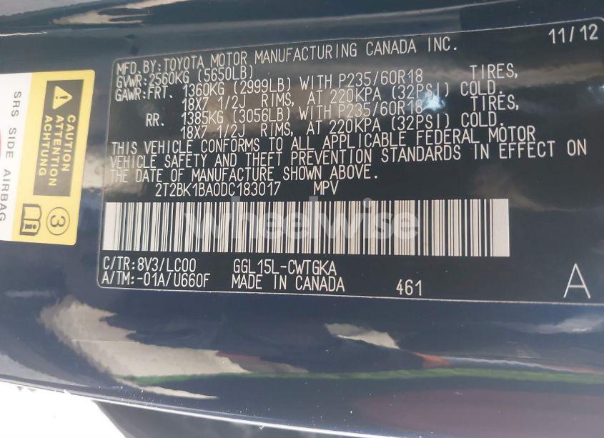 Photo 9 of 2013 Lexus Rx 350 (VIN 2T2BK1BA0DC183017)