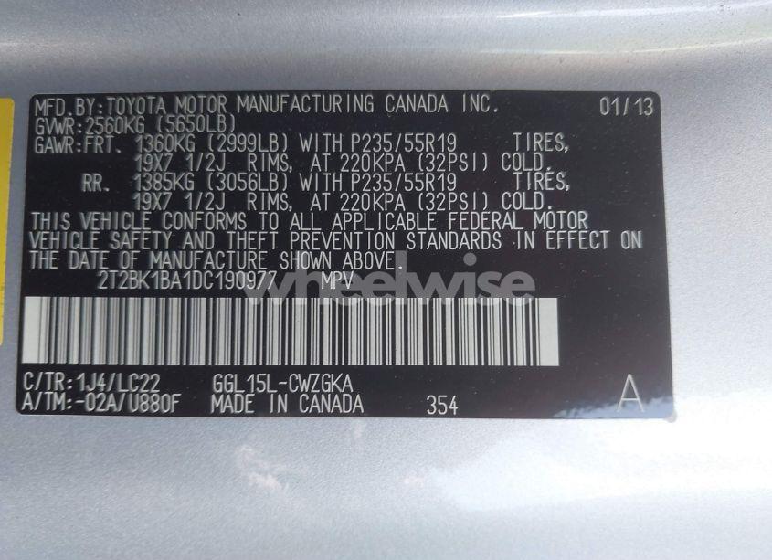 Photo 9 of 2013 Lexus Rx 350 F SPORT (VIN 2T2BK1BA1DC190977)