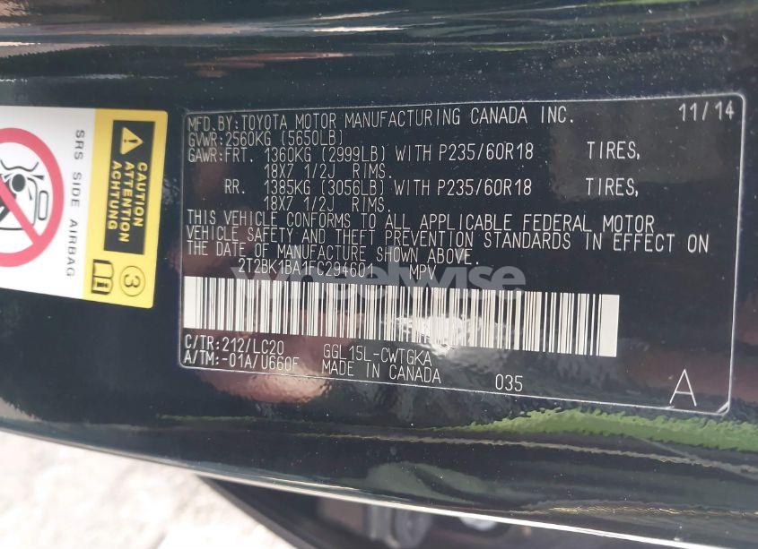 Photo 9 of 2015 Lexus Rx 350 (VIN 2T2BK1BA1FC294601)