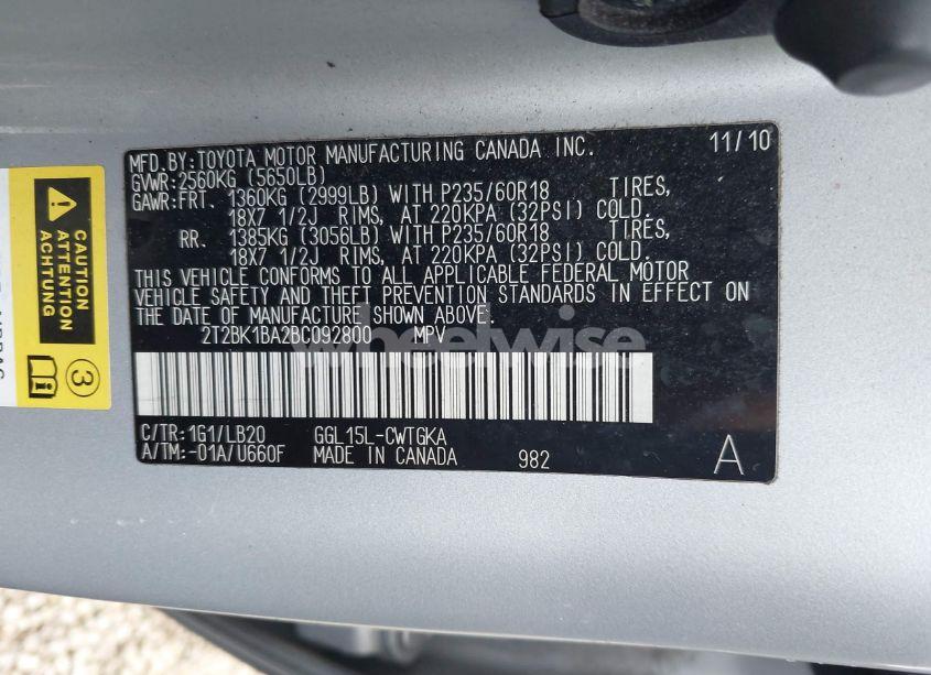 Photo 9 of 2011 Lexus Rx 350 (VIN 2T2BK1BA2BC092800)