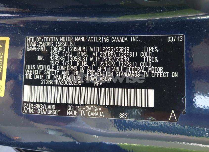 Photo 9 of 2013 Lexus Rx 350 (VIN 2T2BK1BA2DC202991)